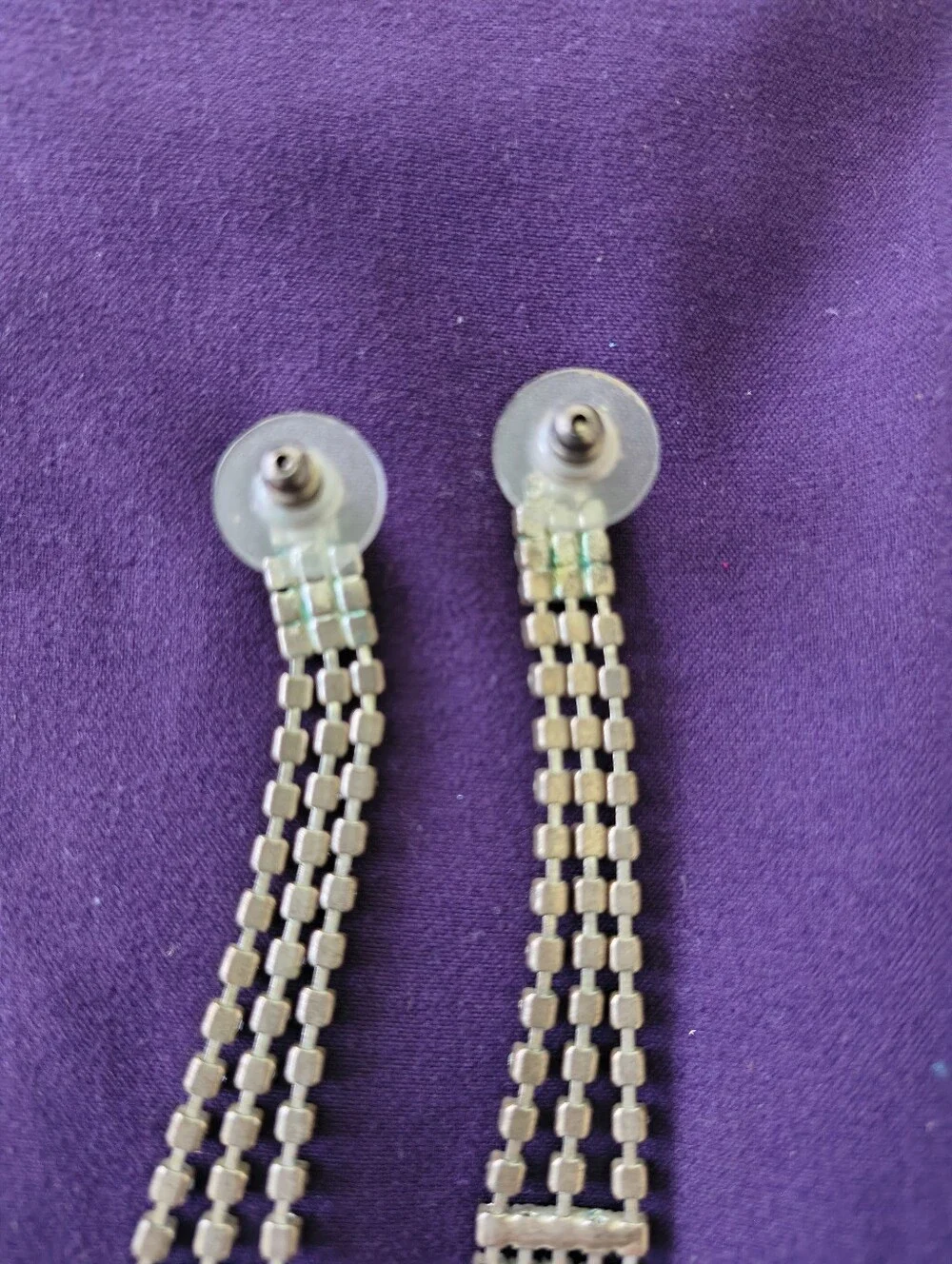 Beautiful Vintage Chandelier Dangle Rhinestone Earrings. Estate Find.